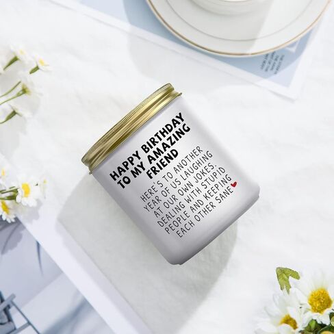 Happy Birthday Gifts for Women - Funny Best Friend Friendship Gifts for Women Friends, Birthday Gifts for Best Friend Bestie BFF Coworker Classmate Women, Lavender Candle Gifts in Saudi Arabia