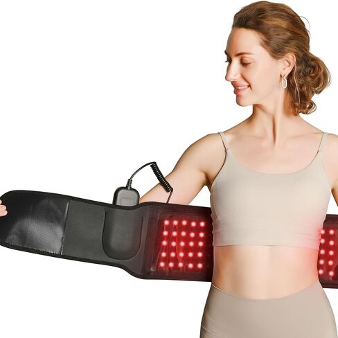 ALLJOY [2024 Newest] Cordless Red Light Therapy Belt Infrared Light Therapy for Body, 660nm 850nm Near Infrared Light Therapy Device for Waist Muscle Soreness Decrease Inflammation Skin Care in Kuwait