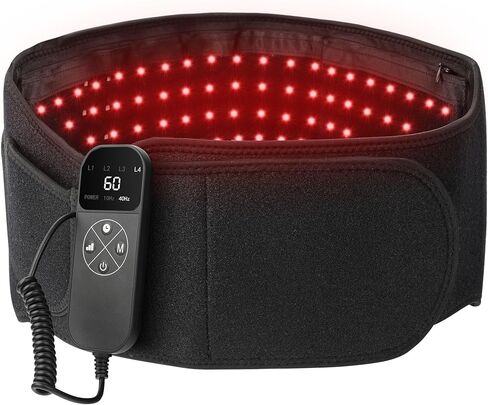 ALLJOY [2024 Newest] Cordless Red Light Therapy Belt Infrared Light Therapy for Body, 660nm 850nm Near Infrared Light Therapy Device for Waist Muscle Soreness Decrease Inflammation Skin Care in Kuwait