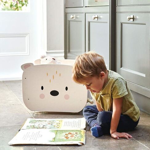 Tender Leaf Toys - Pull Along Bear Cart for Kids - Wooden Cart with Wheels for Moving Play Toys Books for Kids 3 Years+ in Saudi Arabia