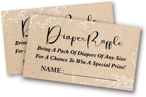 بطاقات لحفظ الحفاضات الورقية (مجموعة من 50)، بطاقات دعوة للعبة استحمام الطفل، ديكورات حفلات استقبال المولود الجديد، ألعاب استحمام الطفل - KA02 in Kuwait