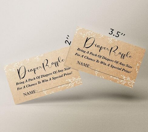 بطاقات لحفظ الحفاضات الورقية (مجموعة من 50)، بطاقات دعوة للعبة استحمام الطفل، ديكورات حفلات استقبال المولود الجديد، ألعاب استحمام الطفل - KA02 in Kuwait