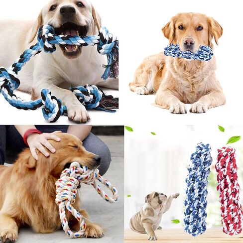 Growtail 10Pcs Dog Rope Toy for Aggressive Chewers Dog Chew Toys for Small Dogs Durable Puppy Teething in Kuwait