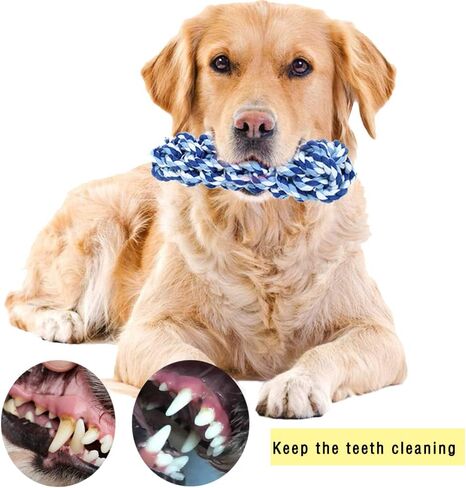 Growtail 10Pcs Dog Rope Toy for Aggressive Chewers Dog Chew Toys for Small Dogs Durable Puppy Teething in Kuwait