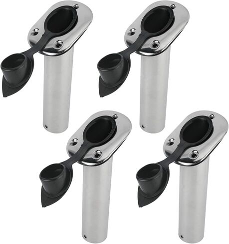 YaeMarine 4Pcs Stainless Steel Rod Holders with Rubber Cap, Liner, Gasket in Saudi Arabia