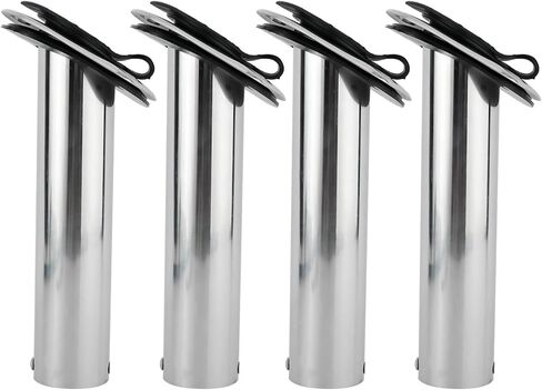 YaeMarine 4Pcs Stainless Steel Rod Holders with Rubber Cap, Liner, Gasket in Saudi Arabia