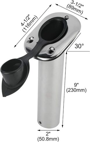 YaeMarine 4Pcs Stainless Steel Rod Holders with Rubber Cap, Liner, Gasket in Saudi Arabia