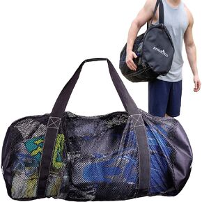 Athletico Mesh Dive Duffel Bag for Scuba or Snorkeling - XL Mesh Travel Duffle for Scuba Diving and Snorkeling Gear & Equipment - Dry Bag Holds Mask, Fins, Snorkel, and More in Saudi Arabia