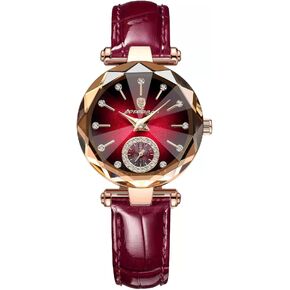 NN BEN NEVIS Watch, Watches for Women with Elegant Leather Strap, Fashion Analog Creative Diamond Dial Wrist Watch, Jewelry Gift for Wedding Anniversary Birthday