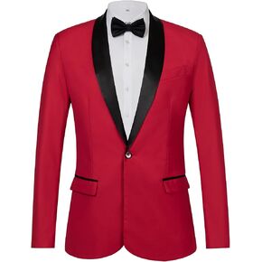AIFARLD Blazer for Men Slim Fit Mens Blazer One Button Solid Color Jacket Blazer Suit for Business Casual in Kuwait