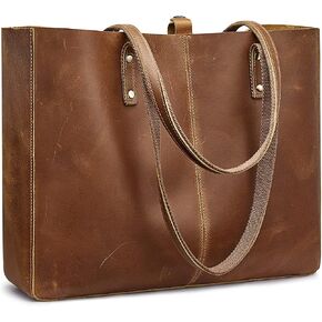 S-ZONE Genuine Leather Shoulder Tote Bag for Women Large Handbag Work Purse in Saudi Arabia