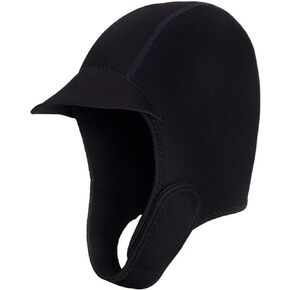 Neoprene Adjustable Beanie for Surfing Diving Kayak Rafting Canoe Snorkel Swimming Cap Hat 2mm Swim Cap with Chin Strap Diving Hood for Men Women Wetsuit Hood Scuba Dive Caps Beanie for Water Sports