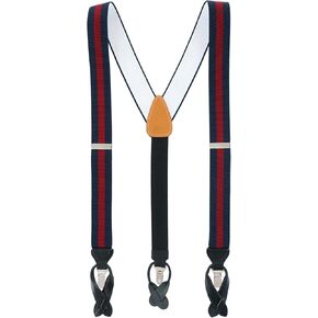 Trafalgar Big & Tall Oliver Stripe Convertible Braces in Saudi Arabia