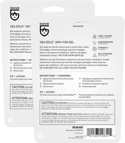 Gear Aid Sea Gold Anti-fog Gel Coating for SCUBA Dive Masks, 1.25 oz, 2 Pack in Saudi Arabia
