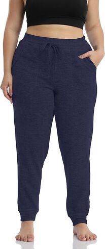 سروال بيجامة نسائي من ZERDOCEAN بمقاس كبير كاجوال نشط لليوجا والمشي مع جيوب برباط in Kuwait