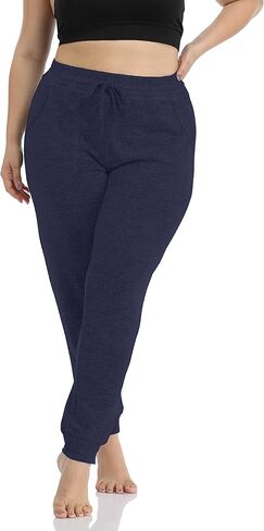 سروال بيجامة نسائي من ZERDOCEAN بمقاس كبير كاجوال نشط لليوجا والمشي مع جيوب برباط in Kuwait