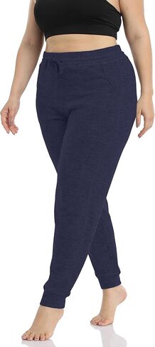 سروال بيجامة نسائي من ZERDOCEAN بمقاس كبير كاجوال نشط لليوجا والمشي مع جيوب برباط in Kuwait