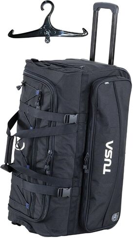 TUSA - Dive Gear Roller Duffle Bag in Black w/Black BCD and Regulator Hanger in Saudi Arabia