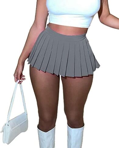 CCIGO Women's Y2k Girl High Waisted Pleated Tennis Skirt School Mini A-Line Skater Skirts in Saudi Arabia