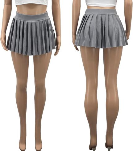 CCIGO Women's Y2k Girl High Waisted Pleated Tennis Skirt School Mini A-Line Skater Skirts in Saudi Arabia