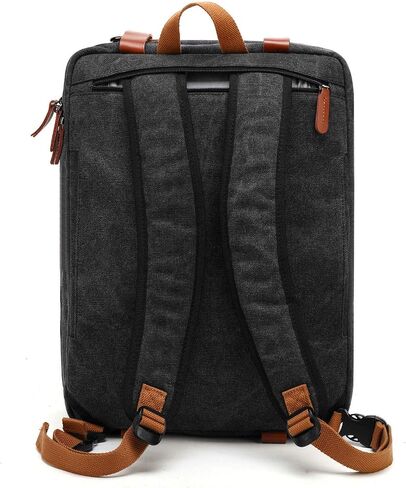 Convertible Backpack Messenger Shoulder bag Laptop Case Handbag Business Briefcase Multi-functional Travel Rucksack Fits 15.6 Inch Laptop For Men/Women (Grey) in Kuwait