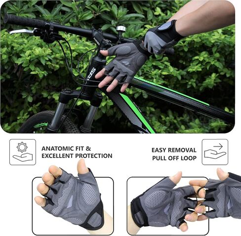 LuxoBike Cycling Gloves Mountain Bike for Men – Shock Absorbing SBR Gel Padded – Anti Slip Palm – Ultra Breathable – Specialized for Mens Bicycling, Biking, MTB Biker, Road Bicycle Riding in Kuwait