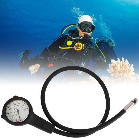 Professional Scuba Pressure Gauge Luminous Submersible Scuba Diving Tank Checker Dive Pressure Gauge Dive Tank Cylinder Air Pressure Tester 400 Bar Console Dive Equipment for Scuba Diving in Kuwait