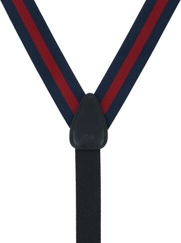 Trafalgar Big & Tall Oliver Stripe Convertible Braces in Saudi Arabia