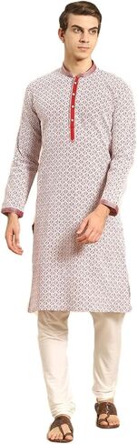 Rajubhai Hargovindas Chikankari Embroidered Cross Straight Kurta And Churidar Pajama Set | 7Colours | in Kuwait