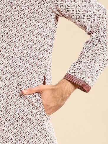 Rajubhai Hargovindas Chikankari Embroidered Cross Straight Kurta And Churidar Pajama Set | 7Colours | in Kuwait
