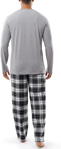 IZOD Men's Jersey Henley and Flannel Pant Set in Saudi Arabia