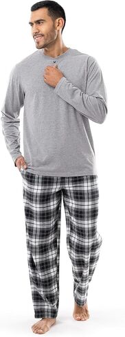 IZOD Men's Jersey Henley and Flannel Pant Set in Saudi Arabia