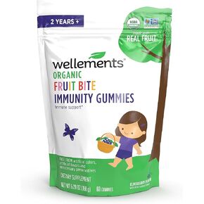 مضغ الفاكهة العضوية للمناعة من ويليمنتس | يدعم صحة المناعة للأطفال | علكات المناعة العضوية للأطفال والصغار | مصنوع من التوت العضوي والفواكه الحقيقية | 100% فيتامين سي يوميًا | للأعمار من عامين فما فوق in Kuwait