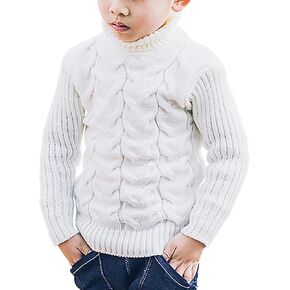 Baby Boys Turtleneck Knit Sweaters Toddler Girls Soft Warm High Collar Pullover Sweater Size 1-8T in Kuwait