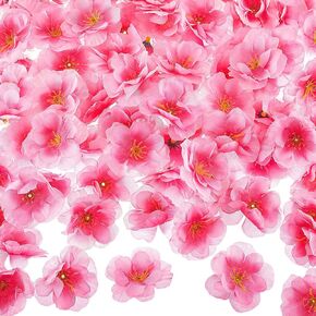 WILLBOND 150 Pieces Artificial Fake Silk Cherry Blossom Heads Cherry Blossom Petals for Dress DIY Accessories Wedding Party Home Decoration