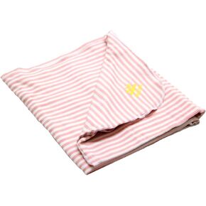 Baby Blanket, Sun Protective, Soft Rayon from Bamboo, UPF 50+ in Mellow Rose/White Stripe in Saudi Arabia