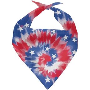 Green Camouflage US Flag Design Dog Bibs Softy Kerchief for Dogs Cats 4th July Costume Decor,Bandanas for Small Large Puppies,Adjustable Triangle Neck Scarfs for Boys Girls