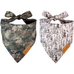 وشاح باندانا لملابس الحيوانات الأليفة من ويلو كريك للكلاب والجراء | عبوة خارجية 2 | نسيج متين مزدوج الطبقات |لطيف وحديث| جميع السلالات | ولد وفتاة | قابل للتعديل صغير وكبير وكبير جدًا (كبير) in Kuwait