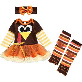 عيد الشكر الزي طفلة توتو رومبير اللباس ارتداءها الساق تدفئة عقال مجموعة in Kuwait