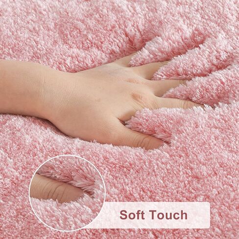 سجادة LIVEBOX قابلة للغسل مقاس 2 × 6 - سجادة مدخل حديثة بيضاء لغرفة النوم جمالية، سجادة ناعمة غير قابلة للانزلاق لردهة الدخول، سجادة مريحة عالية الوبر لممر غرفة الغسيل in Kuwait