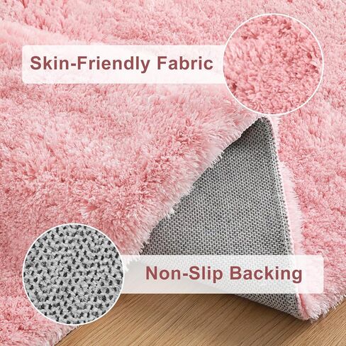 سجادة LIVEBOX قابلة للغسل مقاس 2 × 6 - سجادة مدخل حديثة بيضاء لغرفة النوم جمالية، سجادة ناعمة غير قابلة للانزلاق لردهة الدخول، سجادة مريحة عالية الوبر لممر غرفة الغسيل in Kuwait