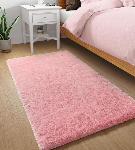 سجادة LIVEBOX قابلة للغسل مقاس 2 × 6 - سجادة مدخل حديثة بيضاء لغرفة النوم جمالية، سجادة ناعمة غير قابلة للانزلاق لردهة الدخول، سجادة مريحة عالية الوبر لممر غرفة الغسيل in Kuwait