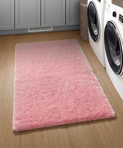 سجادة LIVEBOX قابلة للغسل مقاس 2 × 6 - سجادة مدخل حديثة بيضاء لغرفة النوم جمالية، سجادة ناعمة غير قابلة للانزلاق لردهة الدخول، سجادة مريحة عالية الوبر لممر غرفة الغسيل in Kuwait