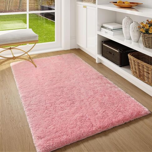 سجادة LIVEBOX قابلة للغسل مقاس 2 × 6 - سجادة مدخل حديثة بيضاء لغرفة النوم جمالية، سجادة ناعمة غير قابلة للانزلاق لردهة الدخول، سجادة مريحة عالية الوبر لممر غرفة الغسيل in Kuwait