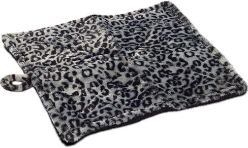 Paws & Pals Thermal Cat Self Warming Bed 20" x 17.5" - Mat for Pets Dog Kittens Puppy - Grey White Black Leopard Print in Kuwait