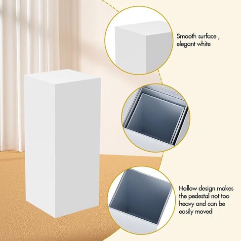 3 قطع حامل بقاعدة بيضاء للحفلات: حوامل قاعدة معدنية كبيرة لبرج الزهور لعرض الفنون وديكورات الزفاف وحفلات الاستقبال in Kuwait