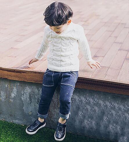 Baby Boys Turtleneck Knit Sweaters Toddler Girls Soft Warm High Collar Pullover Sweater Size 1-8T in Kuwait