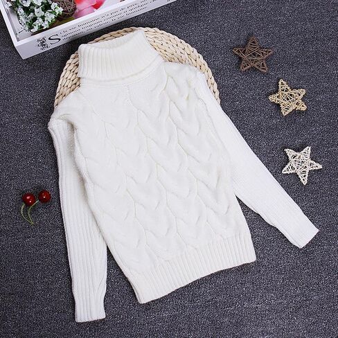 Baby Boys Turtleneck Knit Sweaters Toddler Girls Soft Warm High Collar Pullover Sweater Size 1-8T in Kuwait