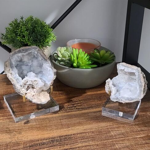 OnFireGuy 4-1/4" Adjustable Acrylic Easel Display Stand for Geodes, Minerals, Fossils & Crystals | 4-1/4 inch Acrylic Easel Display Stand | Showcase Your Treasures with Style and Elegance in Saudi Arabia