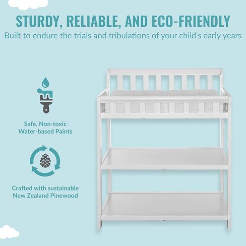 طاولة تغيير دريم أون مي أشتون، باللون الأبيض in Kuwait